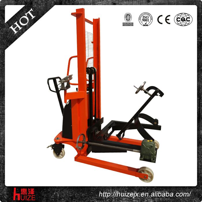 半電動(dòng)稱重油桶車（夾鐵桶，手搖翻轉(zhuǎn)倒料）2
