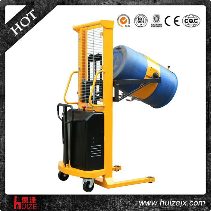 半電動(dòng)多功能油桶車（單門架，夾塑桶）2